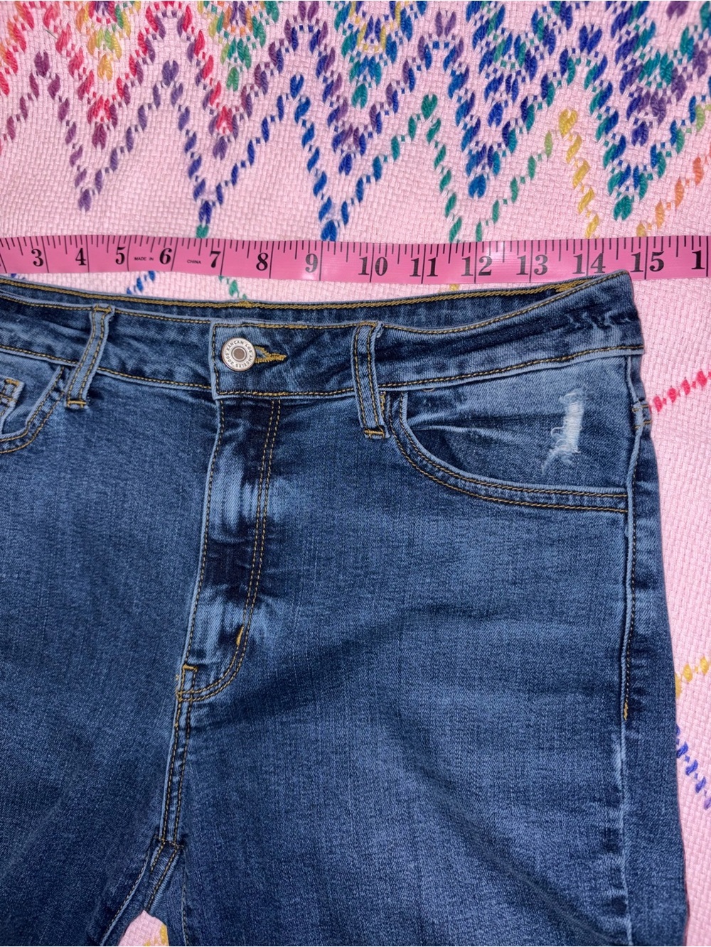KanCan Distressed Dark Blue Flare Jeans Women’s 11/29 - Picture 9 of 11